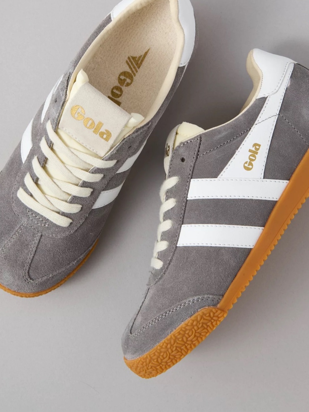 Gola Classics Elan sneakers in the Ash/White colorway